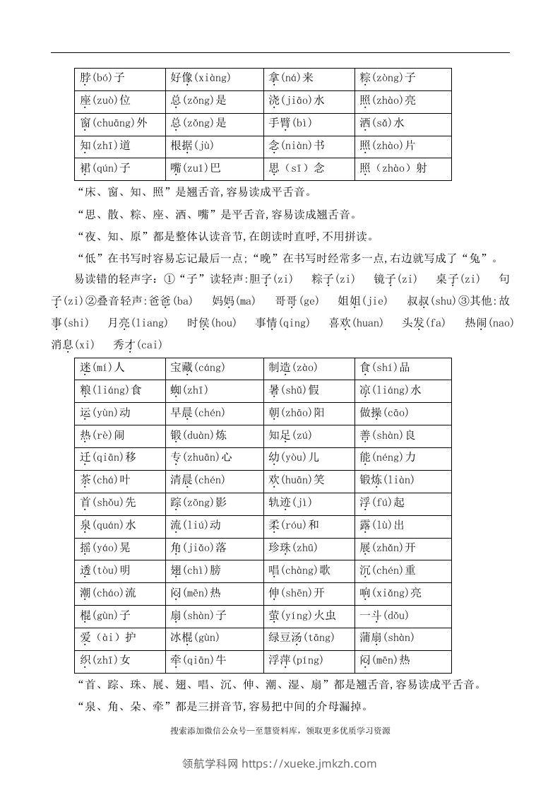 图片[2]-一年级语文下册期末总结—易读（写）错的字-领航学科网