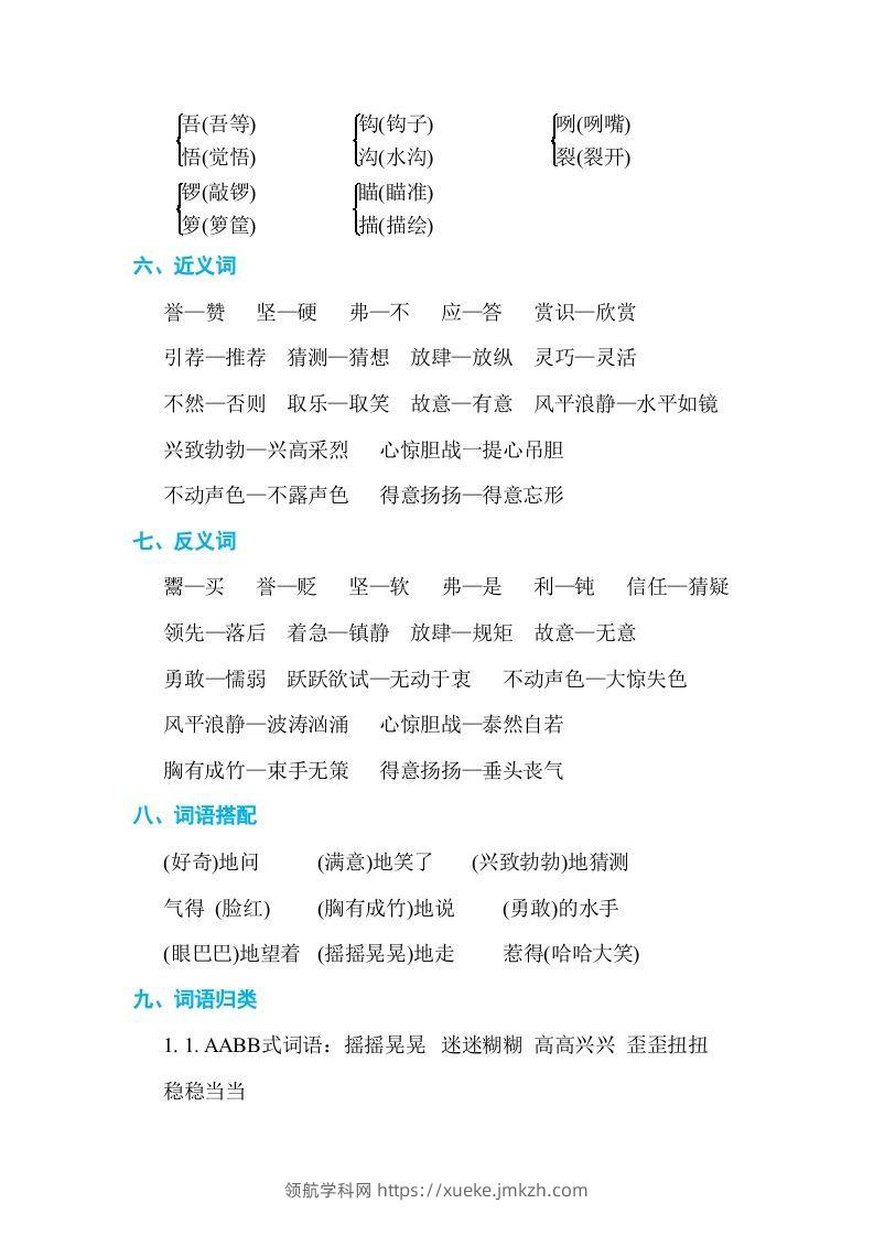 图片[2]-五年级语文下册第六单元单元知识小结（部编版）-领航学科网