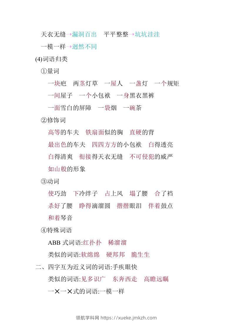 图片[3]-五年级语文下册第五单元知识小结（部编版）-领航学科网