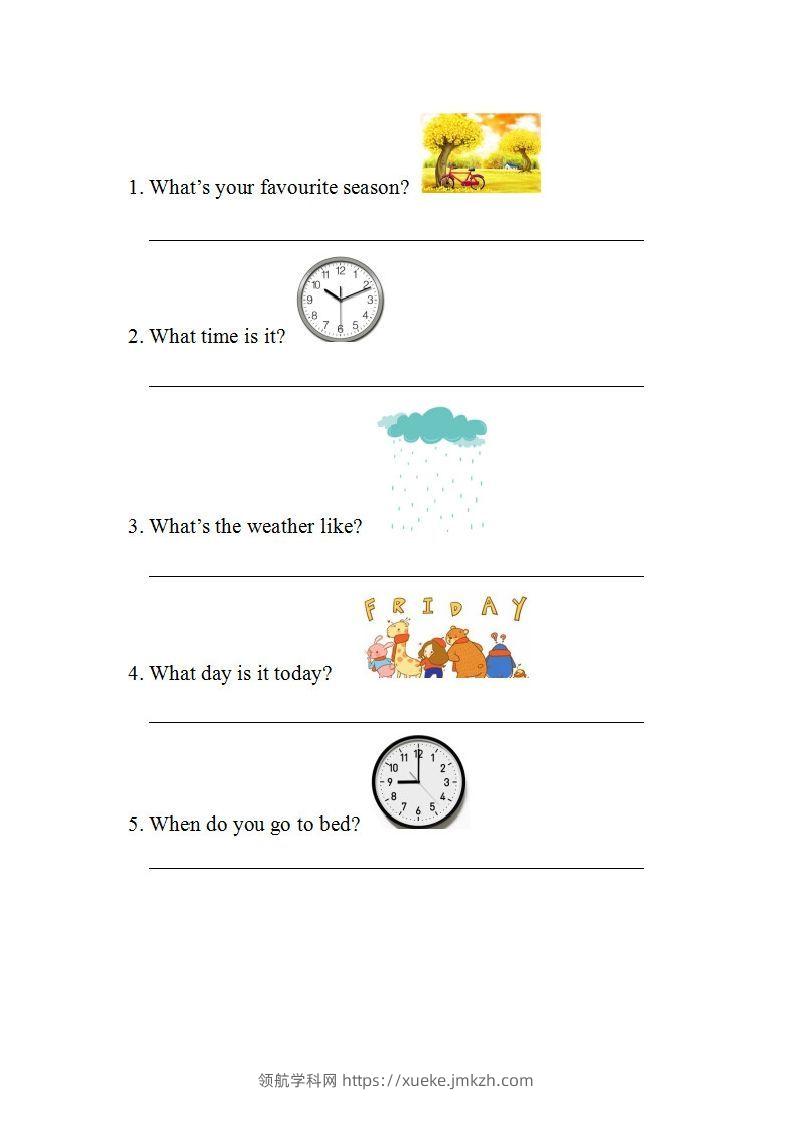 图片[3]-二年级英语下册期末测试(5)（人教版）-领航学科网