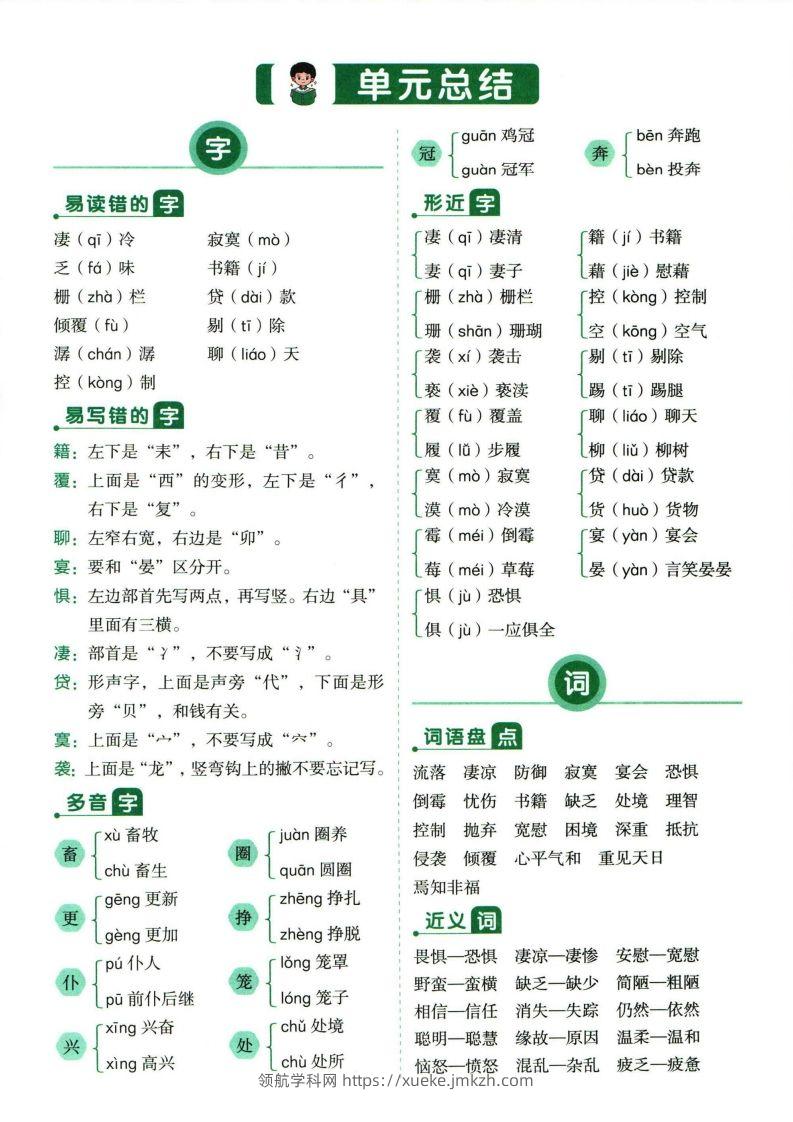 图片[3]-❤六年级下册语文单元总结-领航学科网