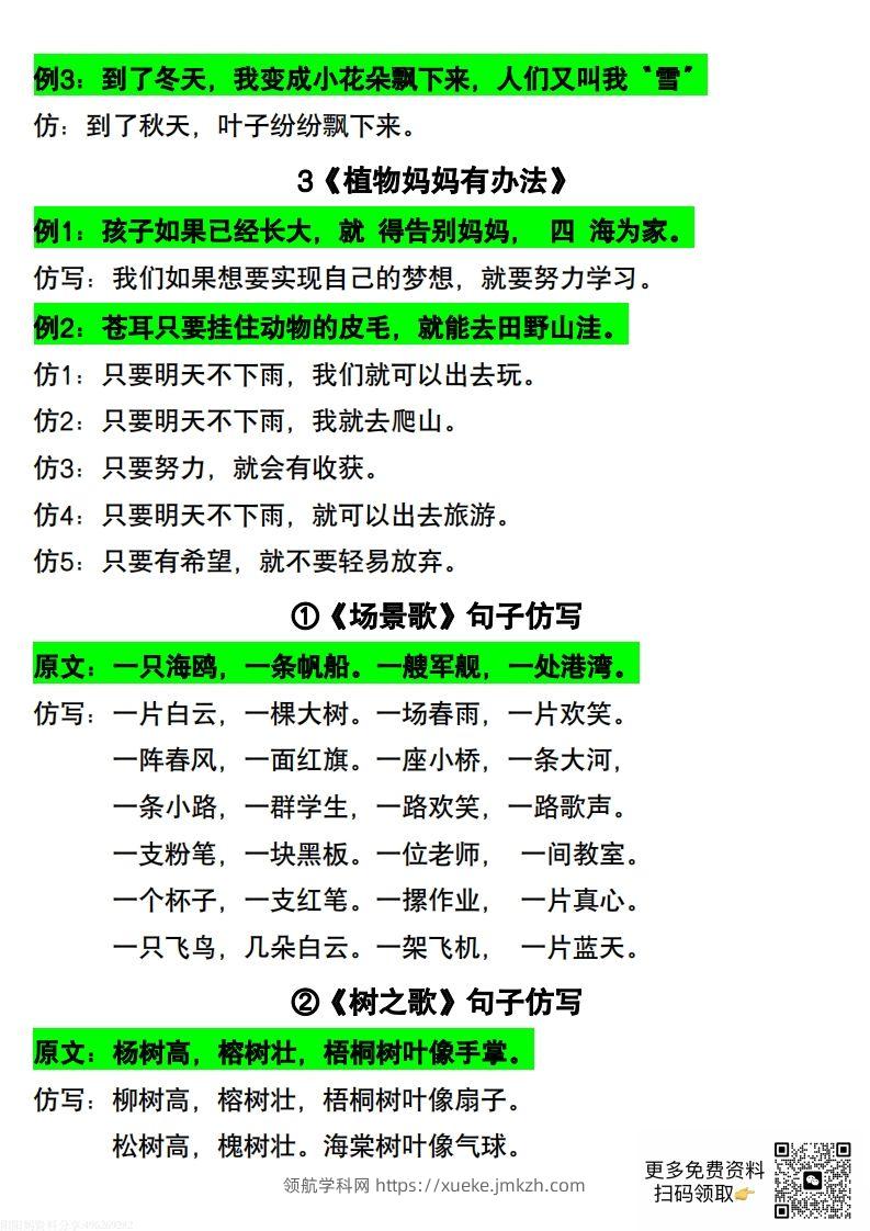 图片[2]-二年级上册语文仿写句子-领航学科网