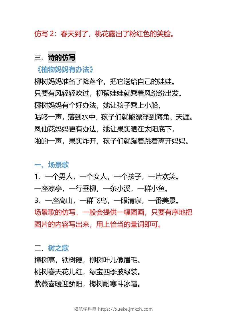 图片[3]-二年级上册语文重点句子仿写-领航学科网