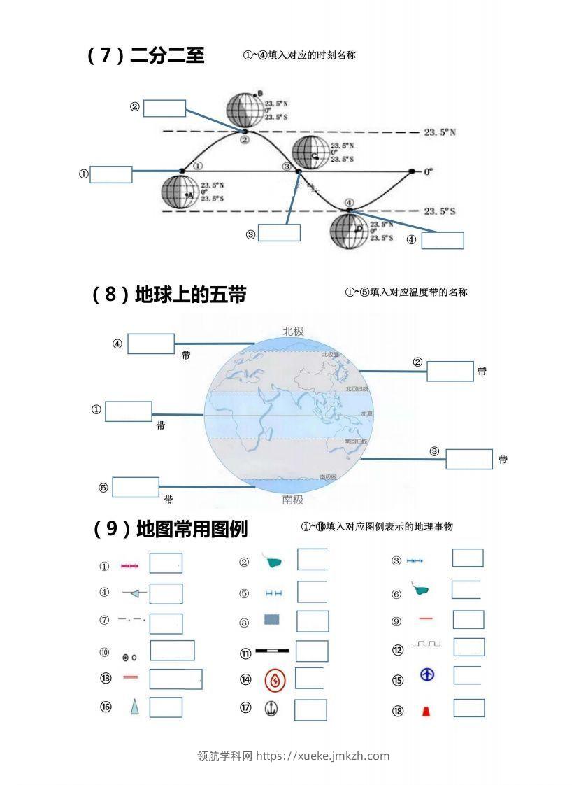 图片[3]-七上地理18个重点图填空训练-领航学科网