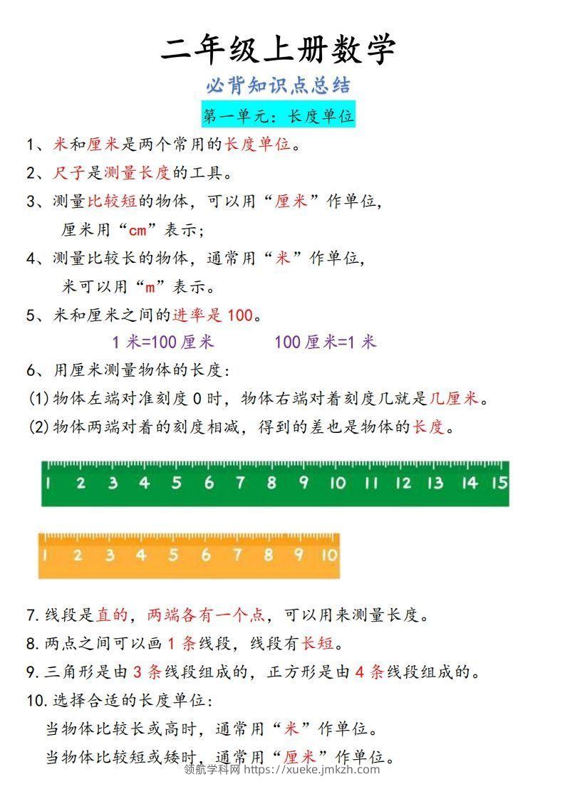 图片[3]-【二上】数学必背汇总-领航学科网