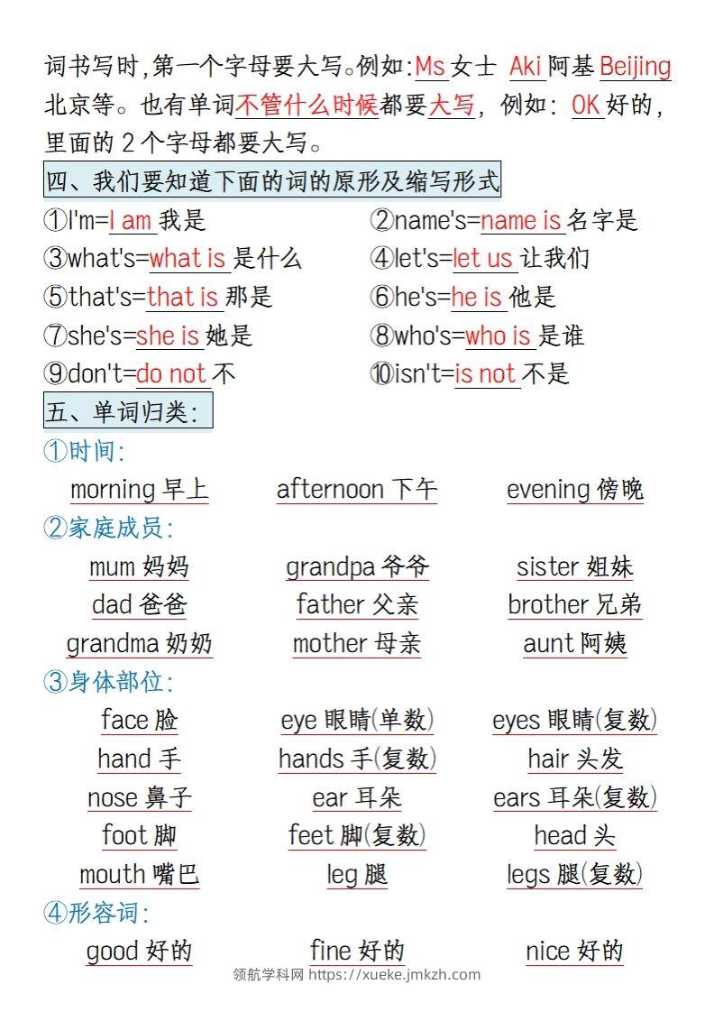 图片[2]-三上英语知识点归纳总结（全国通用版）-领航学科网