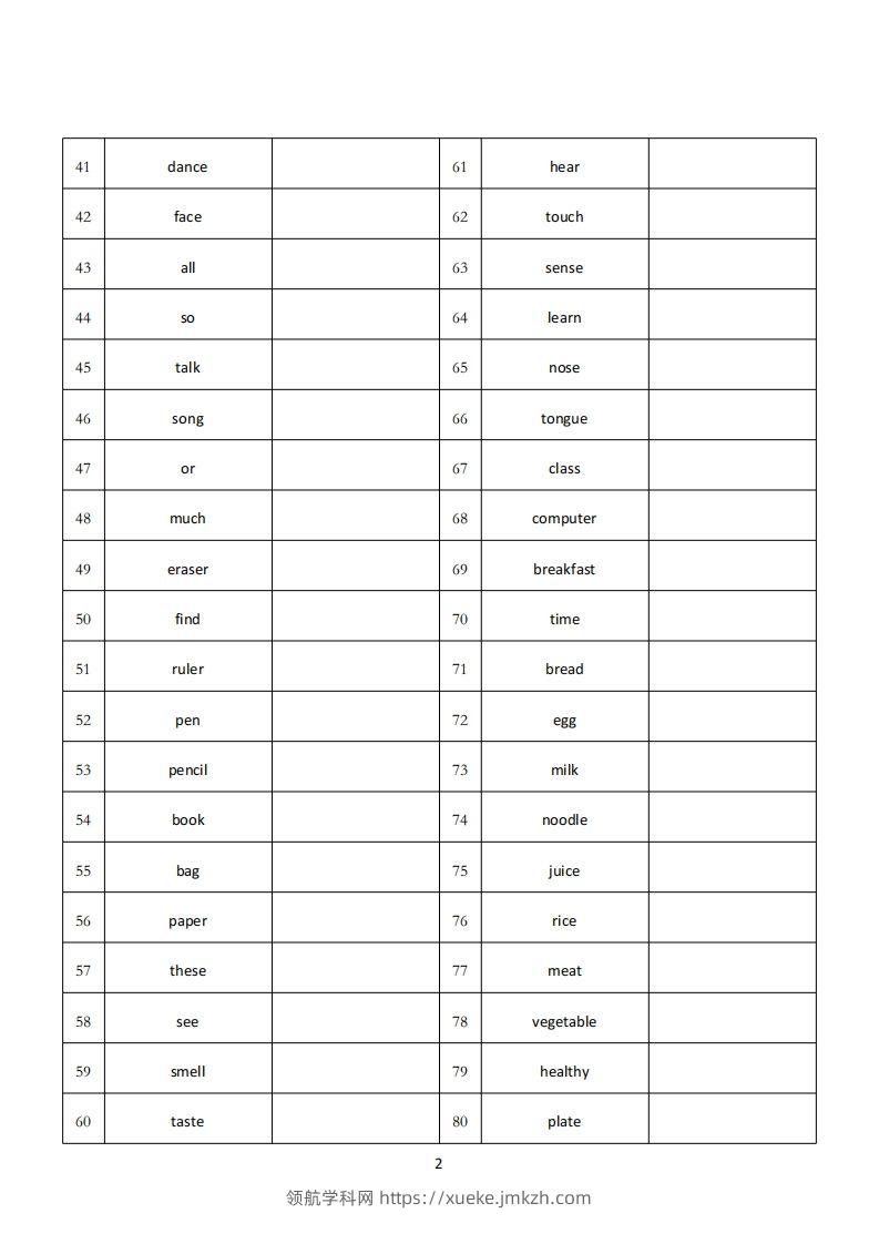 图片[2]-三下人教版英语PEP看英写中-领航学科网