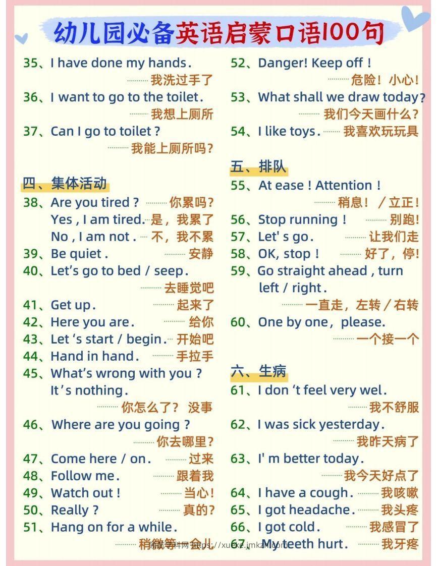 图片[2]-【英语】英语口语100句-领航学科网