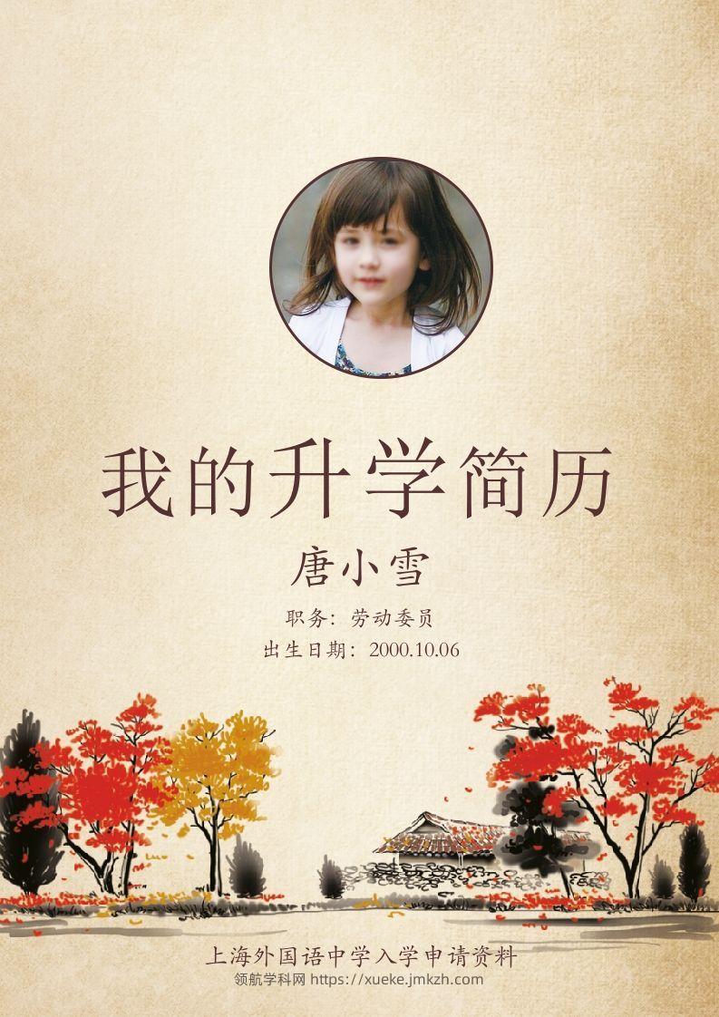 多页-小升初简历32-领航学科网